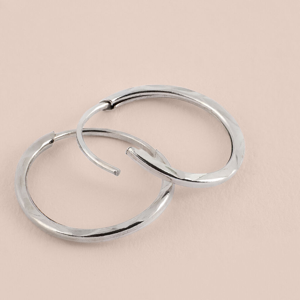 Orecchini A Cerchio Toujours Oro Bianco