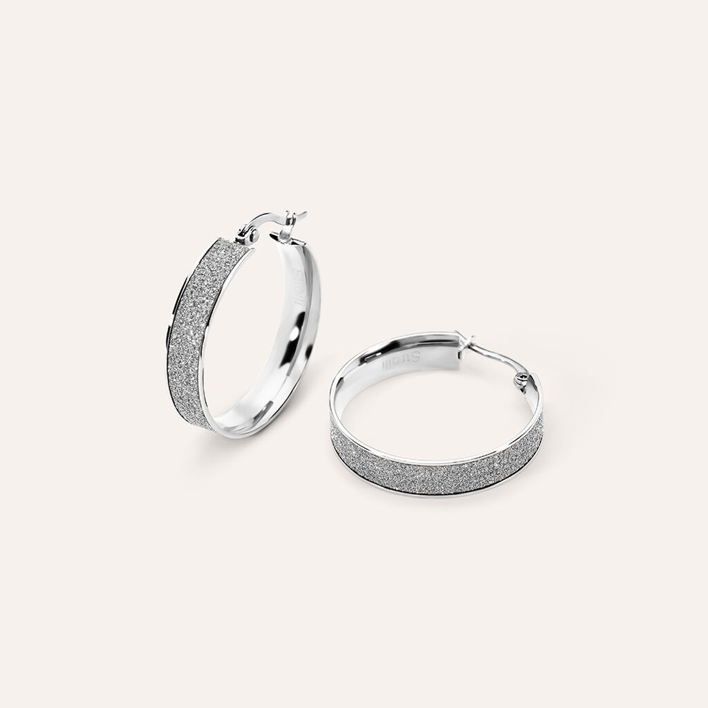 Orecchini A Cerchio Aura Acciaio