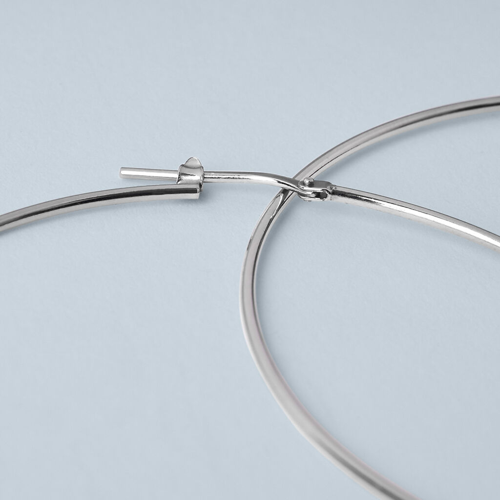 Orecchini A Cerchio Silver Collection Argento Rodiato