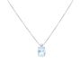 Collana Punto Luce Acquamarina Oro Bianco Acquamarina Diamante