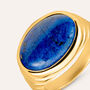 Anello Fascia Radiance Acciaio Dorato Lapislazzuli