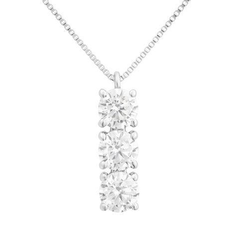 Collana Trilogy Claire Oro Bianco Cubic Zirconia - Collane Donna | Stroili