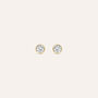 Orecchini Lobo Punto Luce Bon Ton Oro Giallo Cubic Zirconia