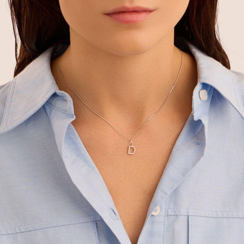 Pendente Sophia Oro Bianco Diamante - Ciondoli Donna | Stroili