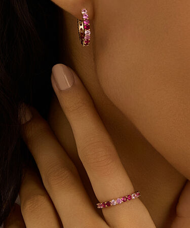 Anello Eternity Golden Dream Placcato Oro Giallo Cubic Zirconia