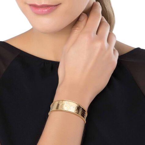 Bracciale bangle mondo in bronzo dorato - Bracciali Donna | Stroili