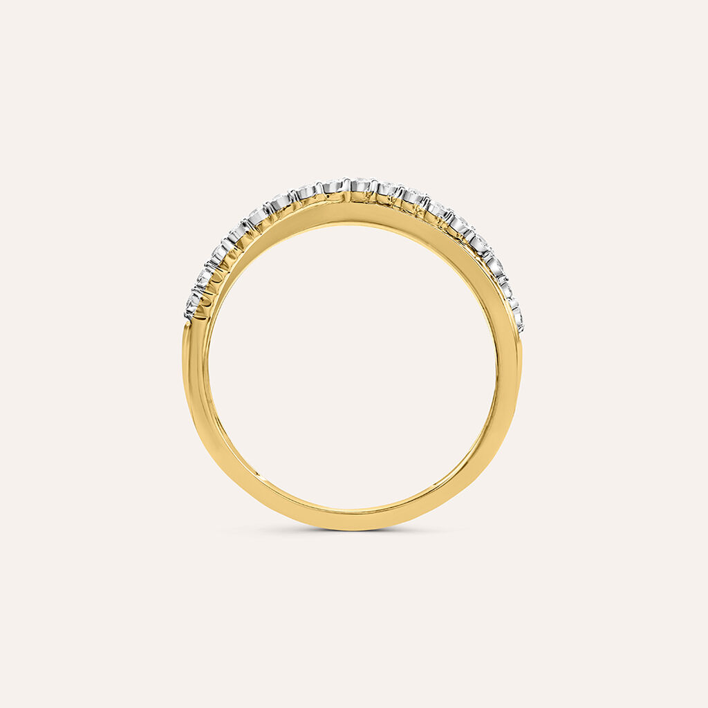 Anello Semi-eternity Sophia Oro Giallo Diamante - Anelli con Pietre Donna | Stroili