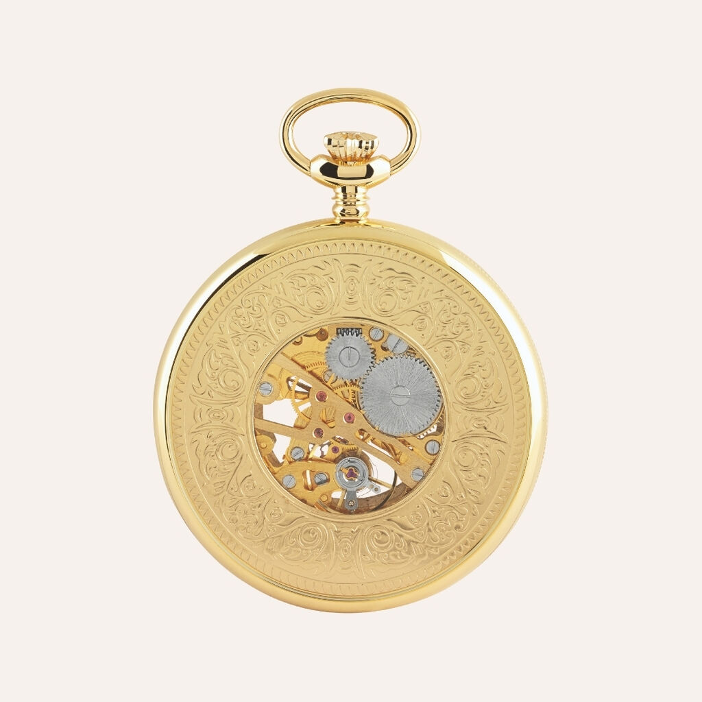 Set Orologio Meccanico da Tasca Capital in Metallo e Stand in Metallo