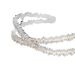 Bracciale rigido rodiato e strass con incrocio - Bracciali Donna | Stroili