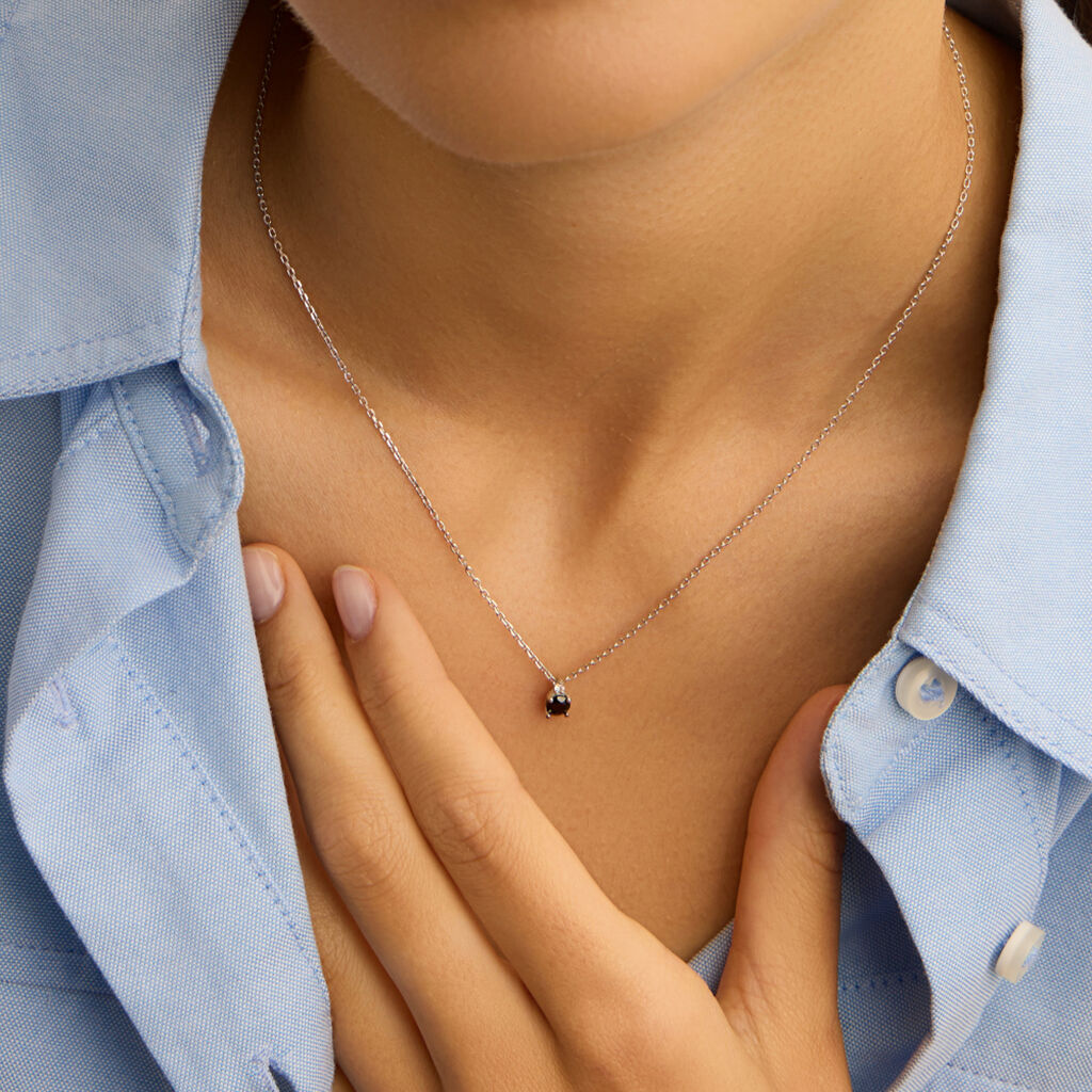 Collana Punto Luce Silver Elegance Argento Rodiato Cubic Zirconia