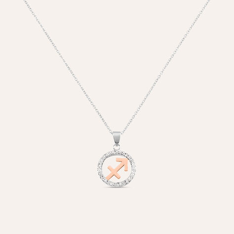 Collana Lady Chic Acciaio Bicolore Bianco / Rosa Cubic Zirconia - Collane Donna | Stroili