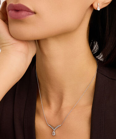 Orecchini Lobo Punto Luce Silver Elegance Argento Rodiato Cubic Zirconia