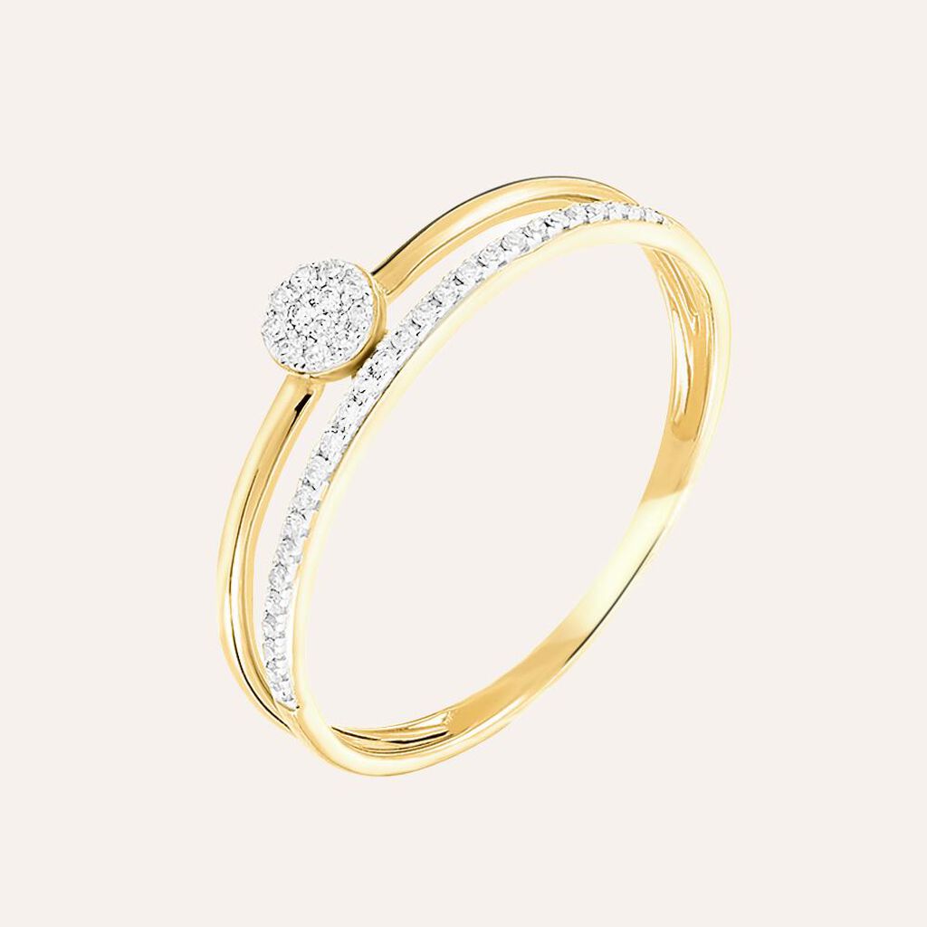 Anello Solitario Sophia Oro Giallo Diamante