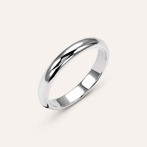 Fede Classica Leggera 3.2 mm Oro Bianco - Anelli con Incisione Unisex | Stroili