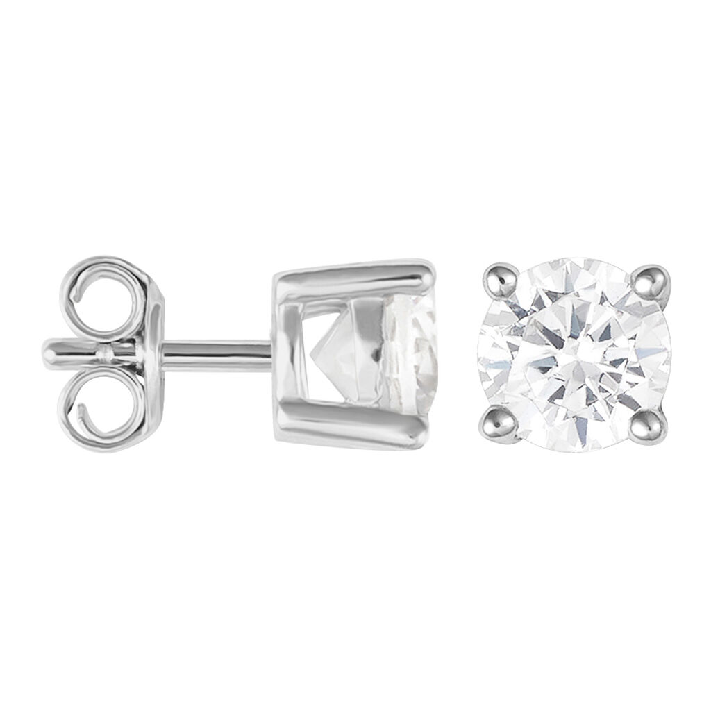 Orecchini Lobo Punto Luce Silver Elegance Argento Rodiato Cubic Zirconia - Orecchini a Lobo Donna | Stroili