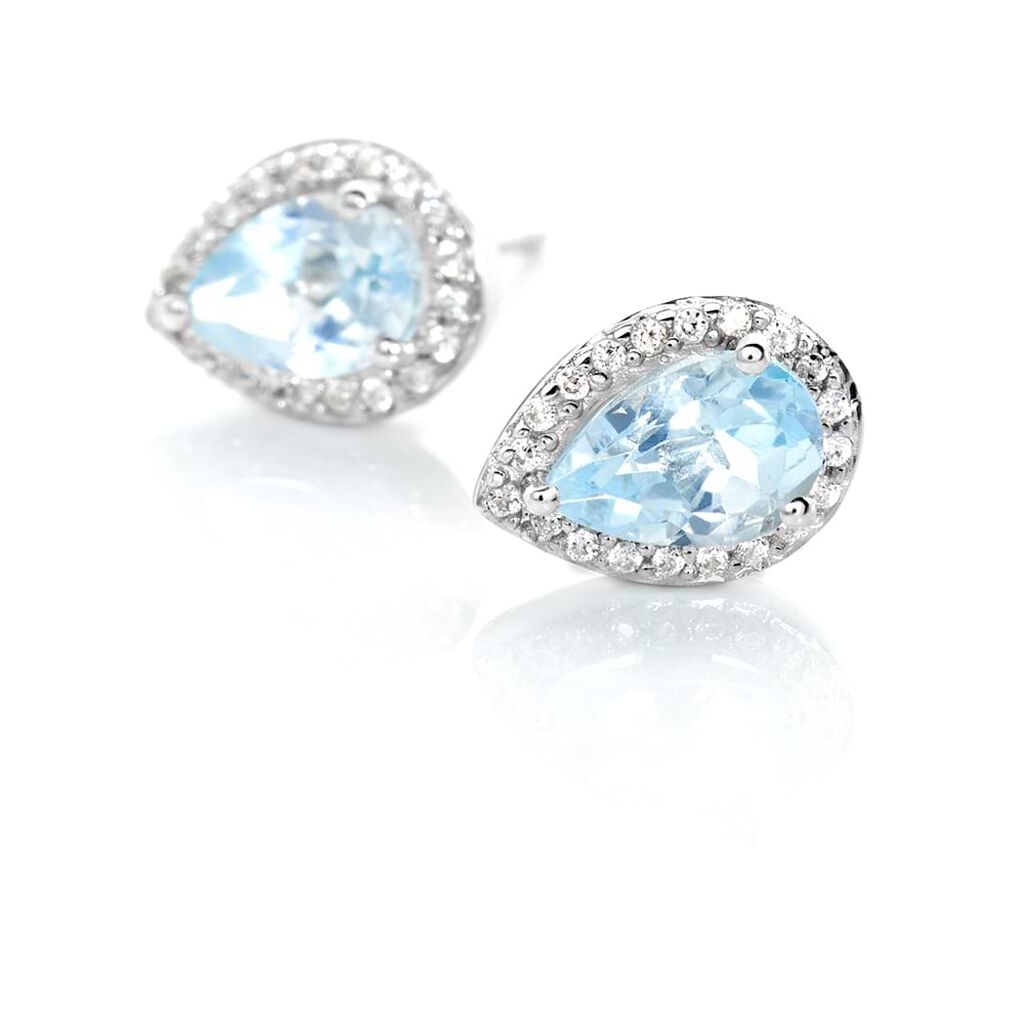 Orecchini Lobo Punto Luce Amélie Oro Bianco Topazio Cubic Zirconia - Orecchini a Lobo Donna | Stroili