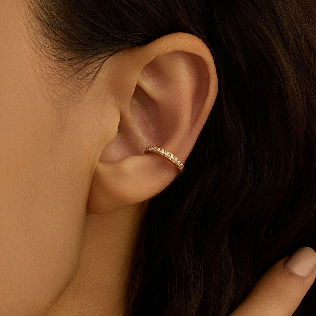 Ear Cuff Golden Dream Placcato Oro Giallo Cubic Zirconia