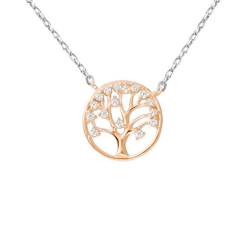 Collana Silver Moments Argento Bicolore Bianco / Rosa Cubic Zirconia - Collane Donna | Stroili