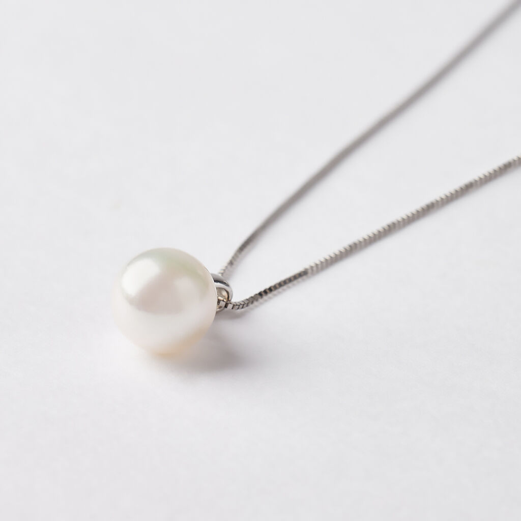 Collana Gabrielle Oro Bianco Perla Akoya - Collane Donna | Stroili