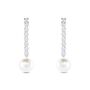 Orecchini Pendenti Tennis Silver Pearls Argento Rodiato Cubic Zirconia Perla sintentica