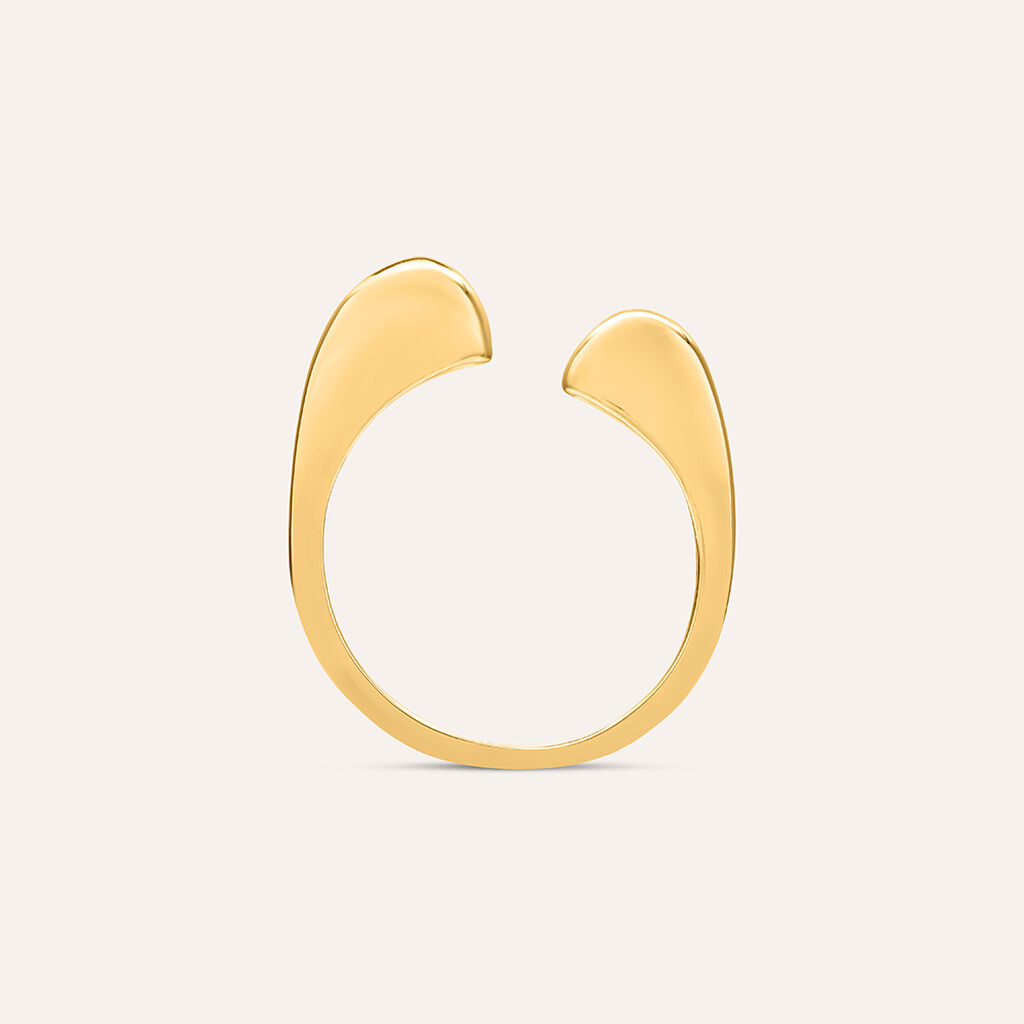 Anello Contrarie Lady Code Acciaio Dorato - Anelli Moderni Donna | Stroili