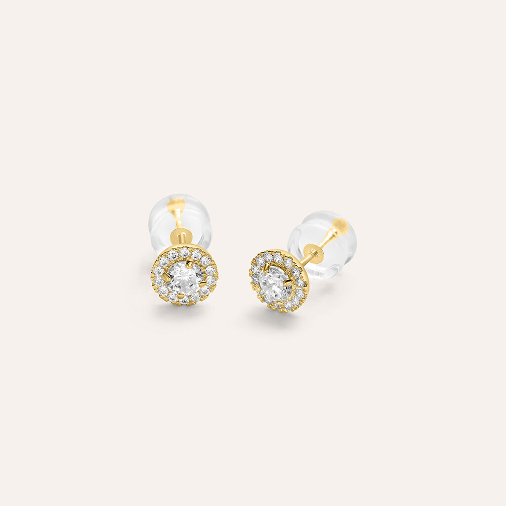 Orecchini Lobo Punto Luce Bon Ton Oro Giallo Cubic Zirconia - Orecchini a Lobo Donna | Stroili