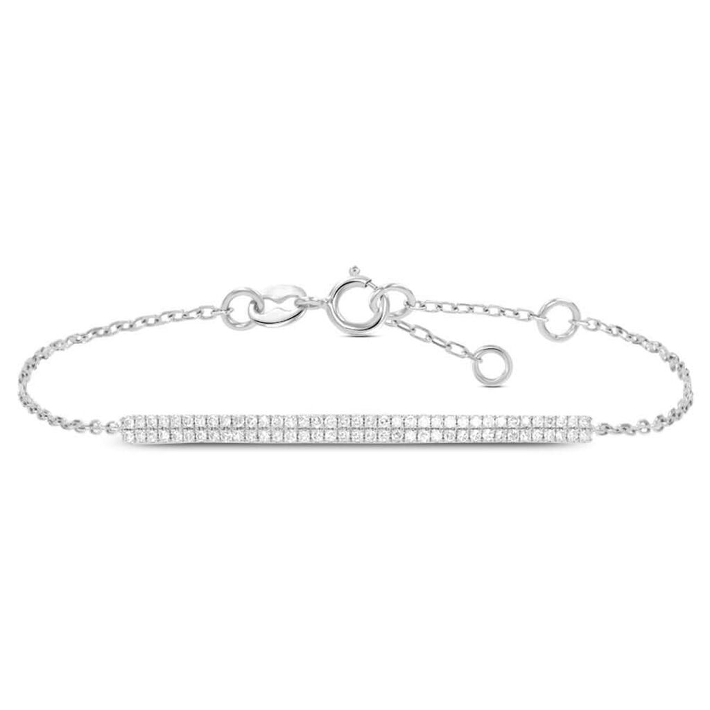 Bracciale Claire Oro Bianco Cubic Zirconia - Bracciali Amicizia Donna | Stroili