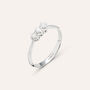Anello Trilogy In Oro Bianco Con Diamanti Forma Rombo 0,15 Ct