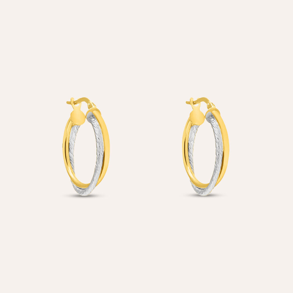 Orecchini A Cerchio Toujours Oro Bicolore - Orecchini a Cerchio Donna | Stroili