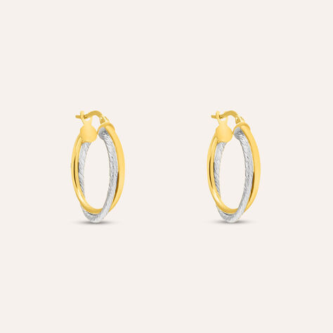 Orecchini A Cerchio Toujours Oro Bicolore - Orecchini a Cerchio Donna | Stroili