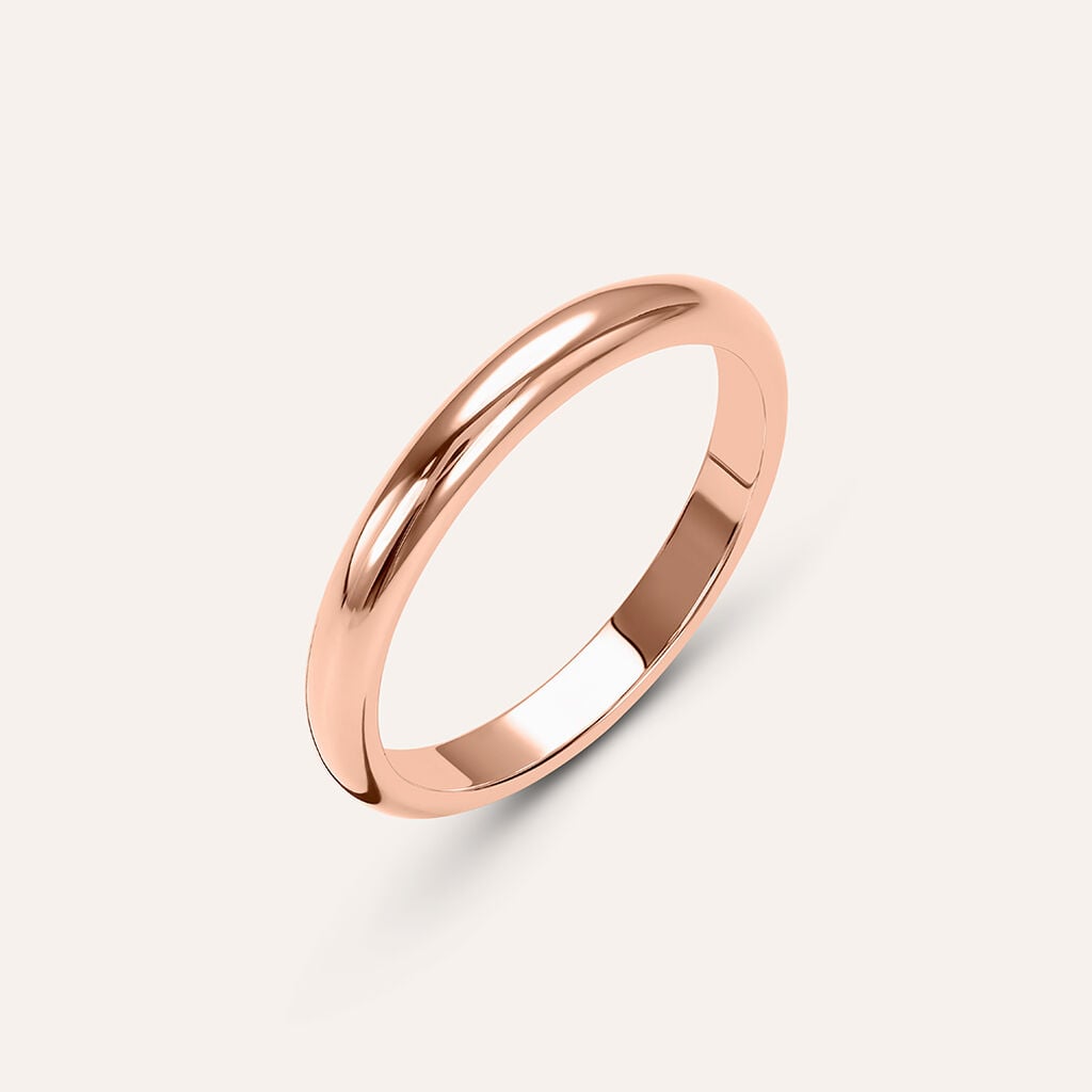 Fede Francesina 2.5 mm Oro Rosa