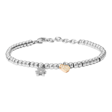 Bracciale Lady Chic Acciaio Bicolore Bianco / Rosa Cubic Zirconia - Bracciali Donna | Stroili