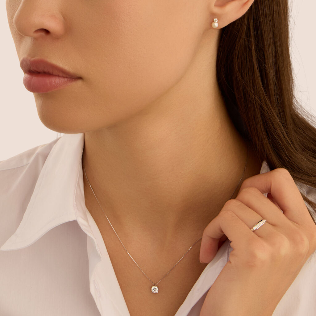 Fede Classica Diamantata 3 mm Oro Bianco
