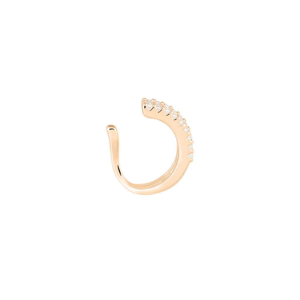 Ear Cuff Romantic Shine Metallo Rosa Cristallo
