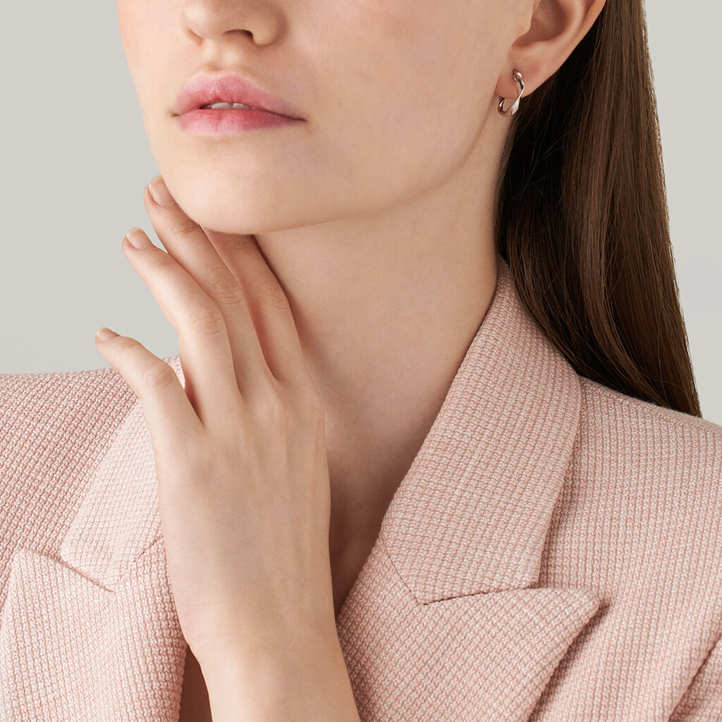 Orecchini A Cerchio Silver Collection Argento Rodiato