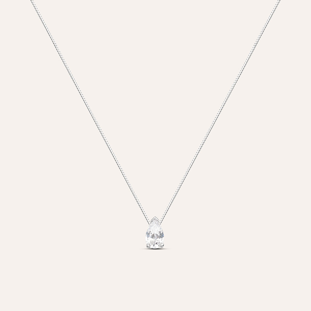 Collana Punto Luce Claire Oro Bianco Cubic Zirconia