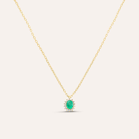 Collana Charlotte Oro Giallo Smeraldo Diamante - Collane Donna | Stroili