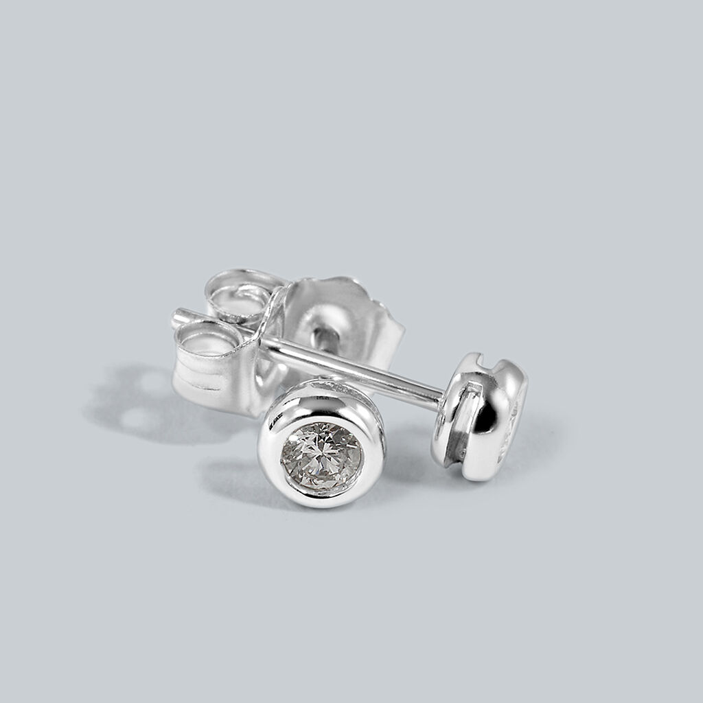 Orecchini Lobo Punto Luce Firmamenti Oro Bianco Diamante - Orecchini a Lobo Donna | Stroili