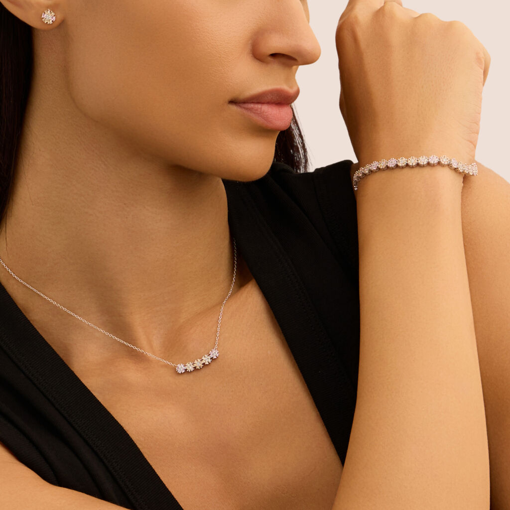 Bracciale Silver Shine Argento Rodiato Cubic Zirconia