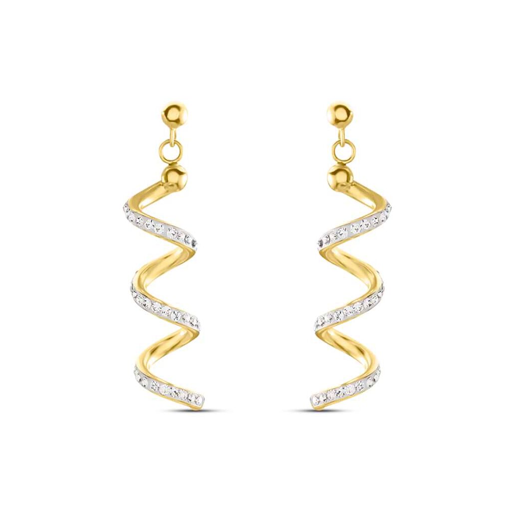Orecchini Pendenti Crystal Gold Oro Giallo Cristallo - Orecchini Pendenti Donna | Stroili