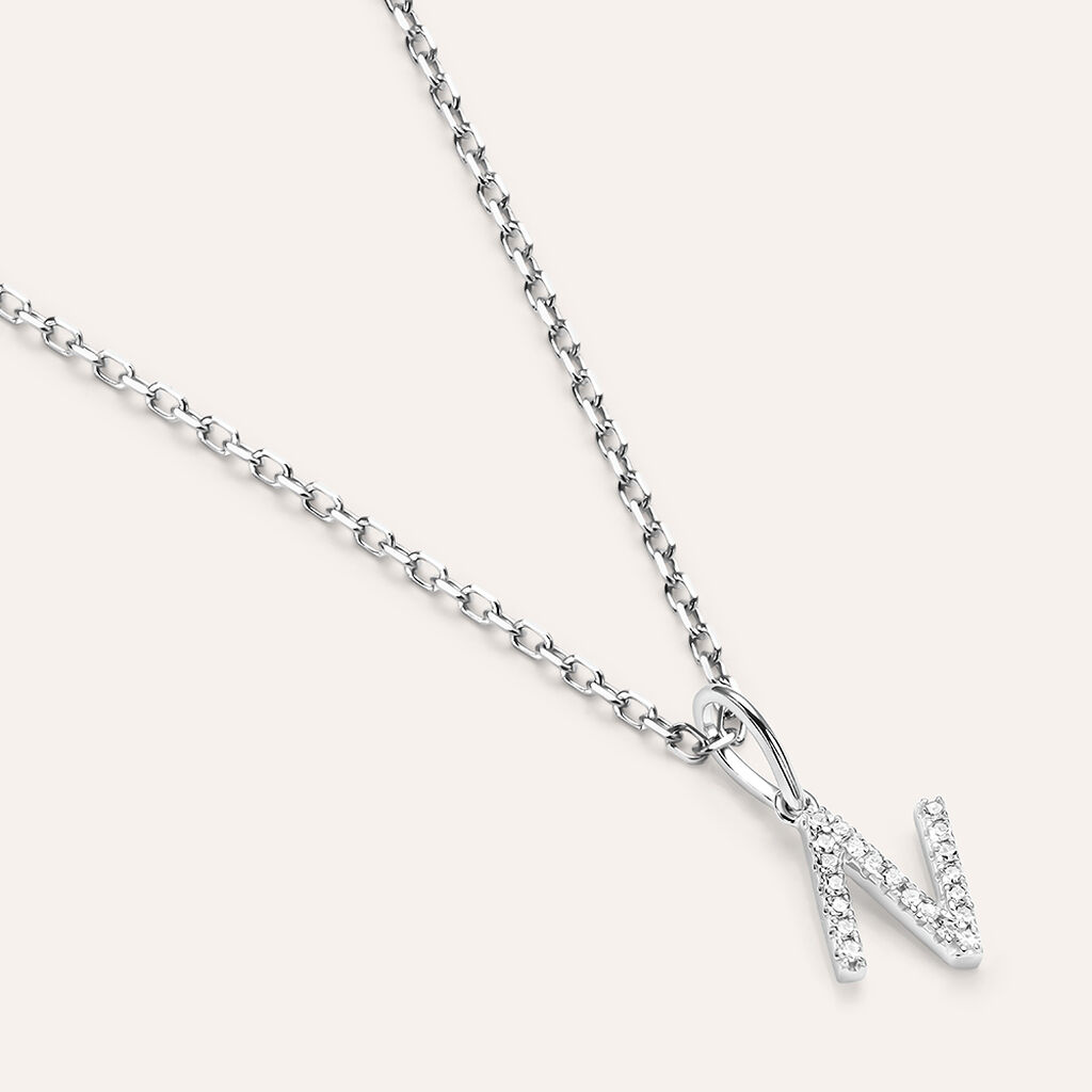 Pendente Sophia Oro Bianco Diamante - Ciondoli Donna | Stroili