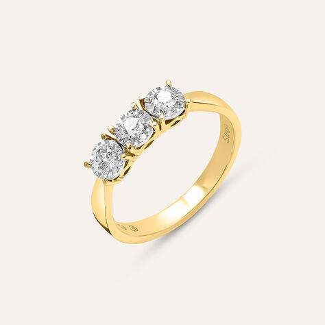 Anello Trilogy Diamotion Oro Giallo Diamante - Anelli con Pietre Donna | Stroili