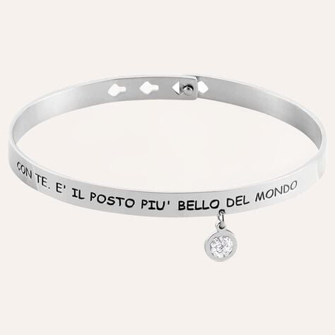 Bangle Sunrise Acciaio Cristallo - Bracciali Rigidi Donna | Stroili