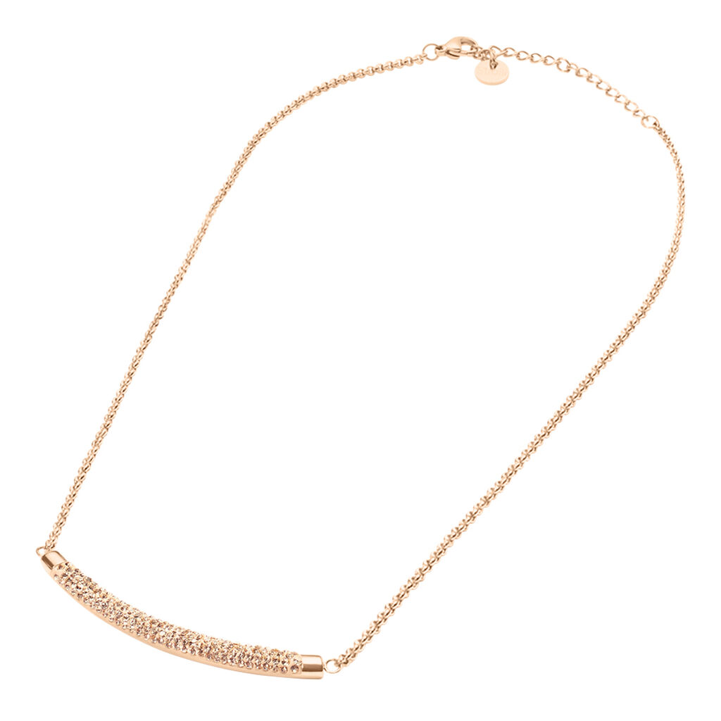 Collana Lady Phantasya Acciaio Rosa Cristallo - Collane Donna | Stroili