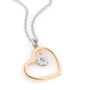 Collana Lady Chic Acciaio Bicolore Cuore e Cristalli