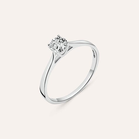 Anello Solitario Diamade Oro Bianco Diamante Lab-Grown - Anelli con Pietre Donna | Stroili