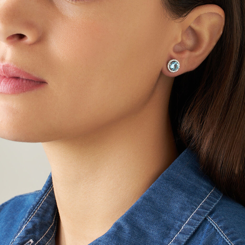 Orecchini Lobo Punto Luce Silver Rainbow Argento Rodiato Cubic Zirconia - Orecchini a Lobo Donna | Stroili