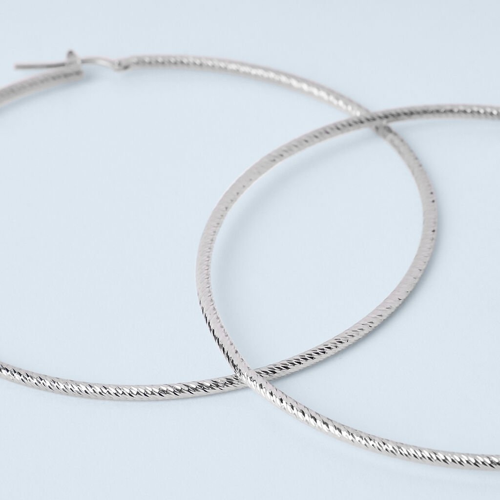 Orecchini A Cerchio Silver Collection Argento Rodiato - Orecchini a Cerchio Donna | Stroili