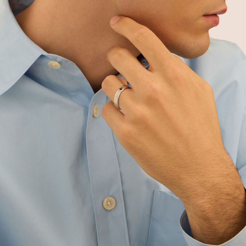 Fede Classica 4.5 mm Oro Bianco - Anelli con Incisione Uomo | Stroili