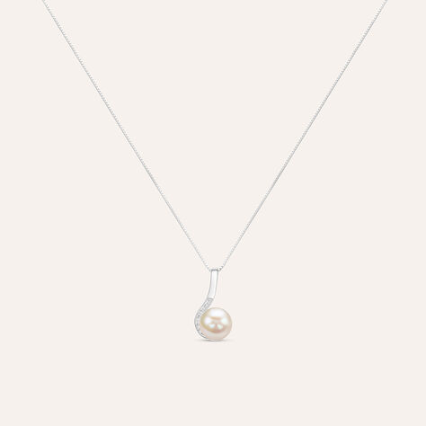 Collana Gold Pearls Oro Bianco Perla D'Acqua Dolce Diamante - Collane Donna | Stroili